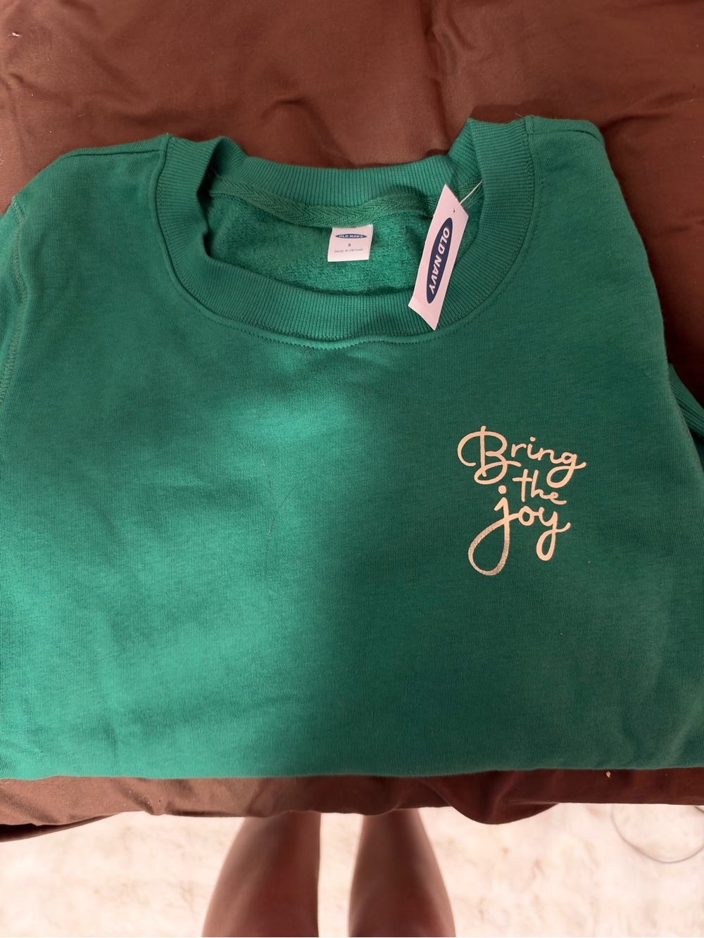 Bring the Joy Green womens Sweatshirt